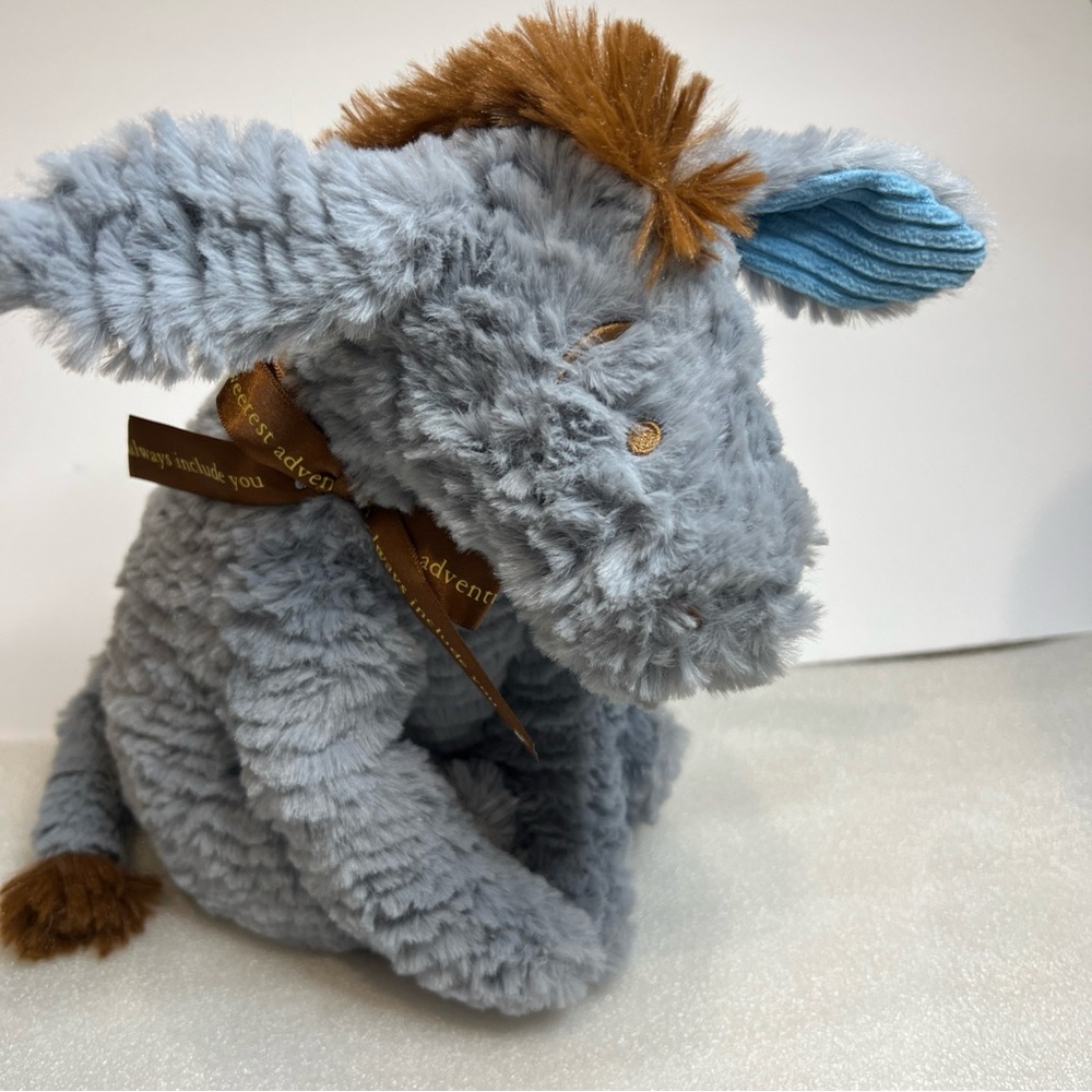 Disney Baby Eeyore Plush Stuffed Animal Toy Brown & Blue 11” Winnie the Pooh